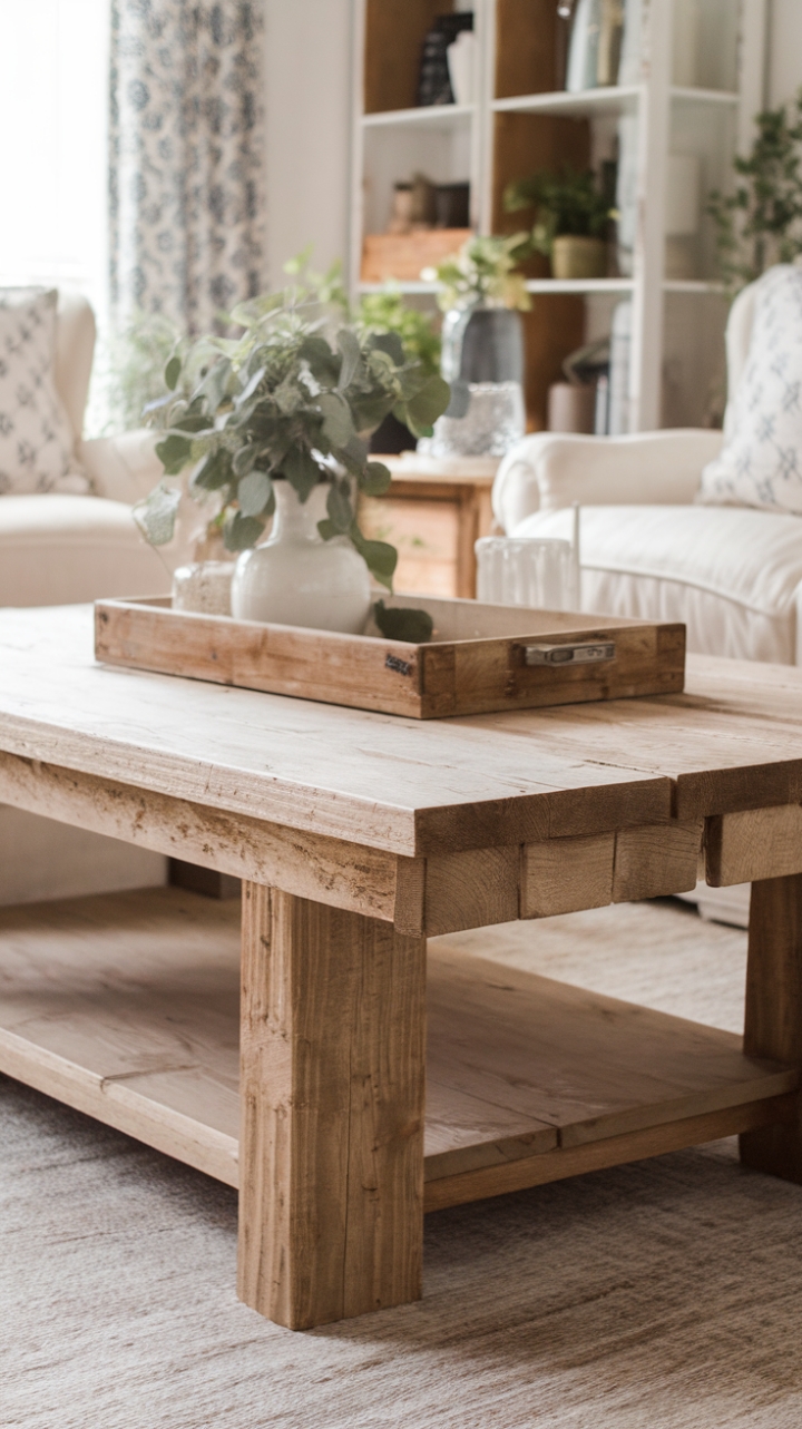 Cozy Elegance: A Rustic Centerpiece for Relaxed Living