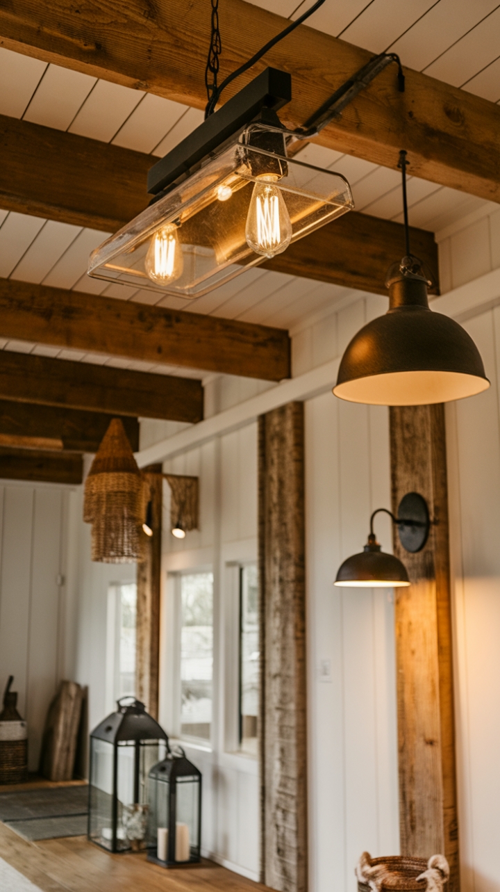 Warmth and Charm: A Modern Farmhouse's Thoughtful Lighting Scheme
