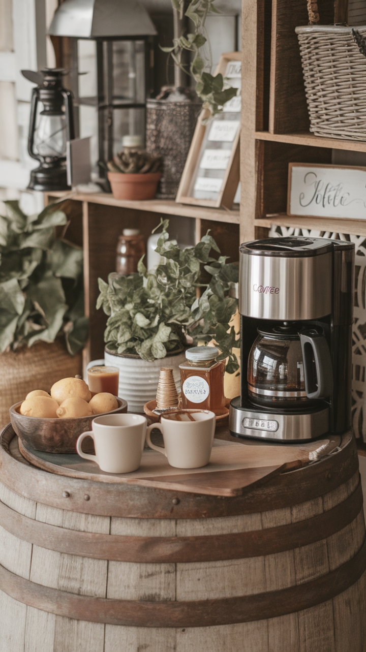 Rustic Charm: Your Perfect Indoor Coffee Nook