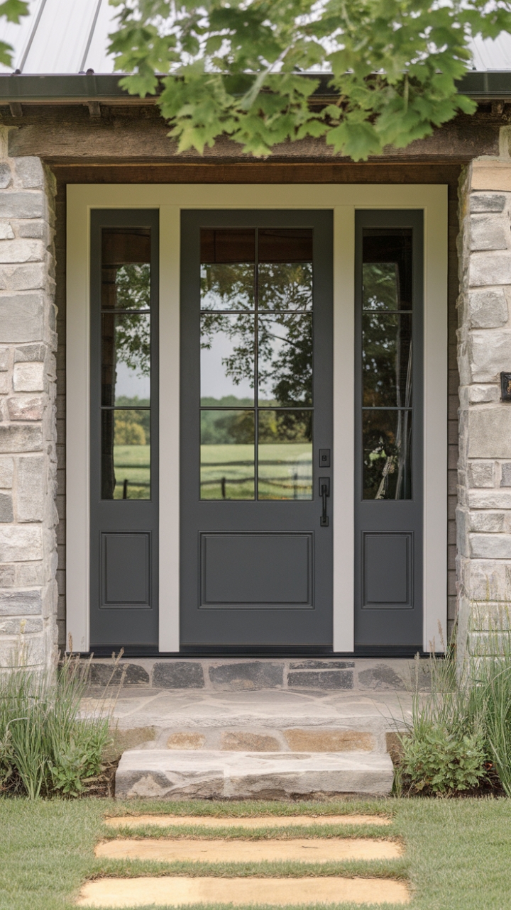 Modern Charm Meets Rustic Warmth at the Entryway