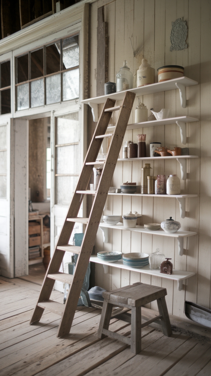 Timeless Charm: Aged Wood and Curated Treasures in an Antique Farmhouse