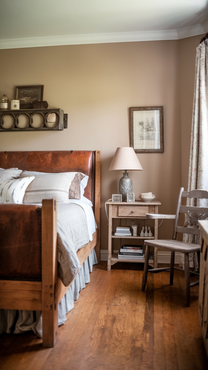 Charming Country Cottage Bedroom with Rustic Elegance