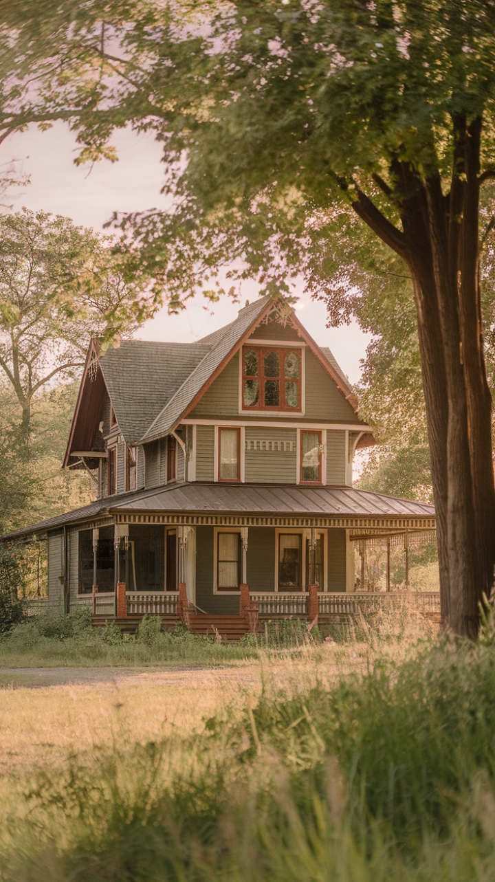 Timeless Charm: A 19th-Century Farmhouse Blending Gothic, Victorian, and Country Styles