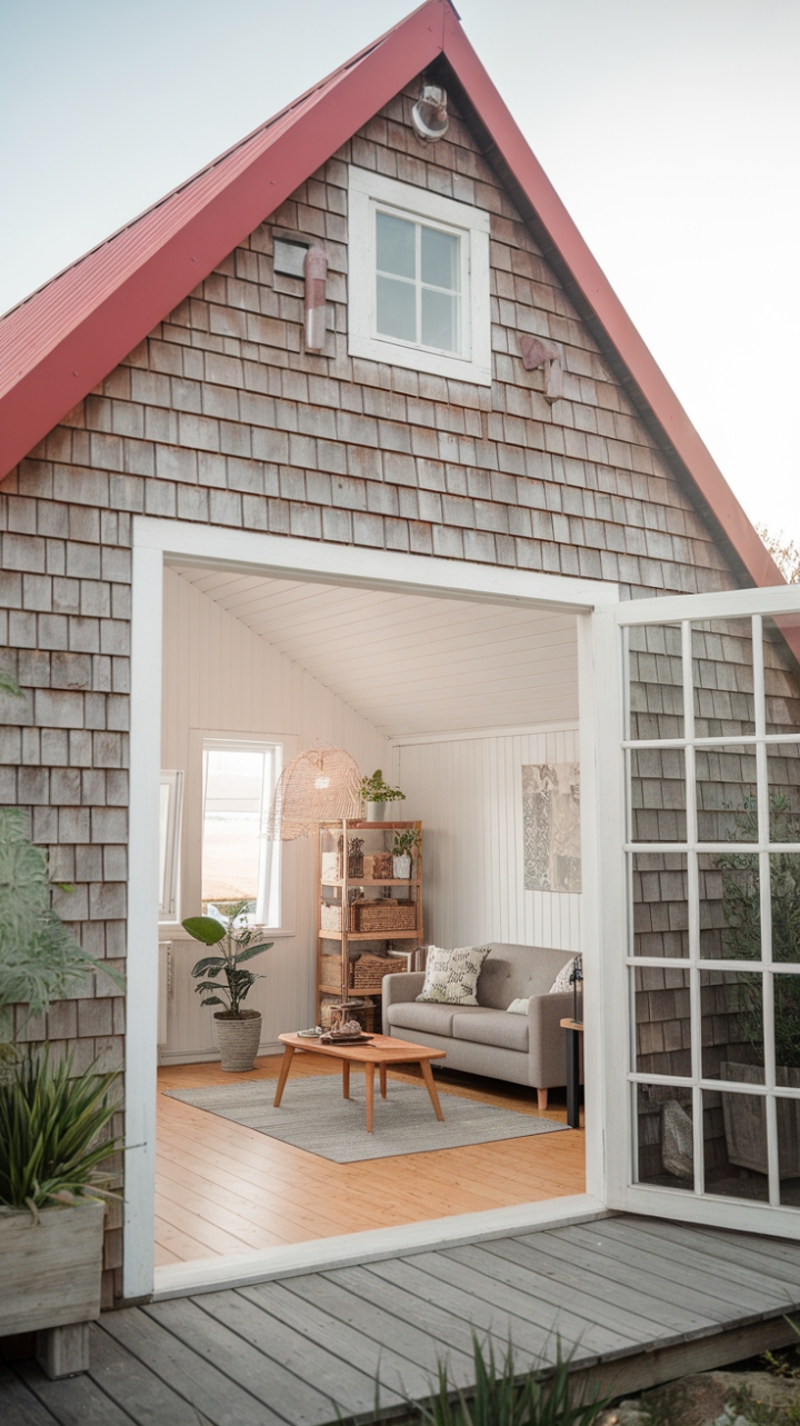 Tranquil Scandinavian Retreat with Warm Tones and Natural Accents
