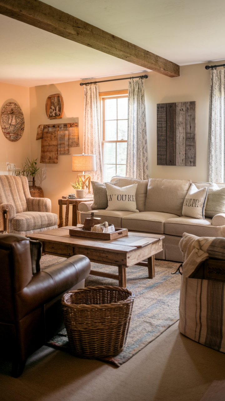 Farmhouse Charm: Natural Textures and Primitive Art
