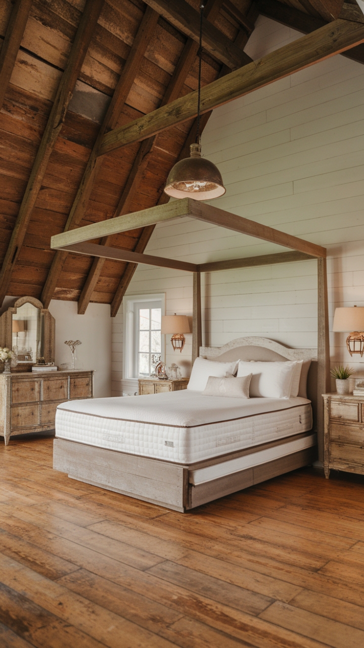 Rustic Elegance: Embracing Vintage Details in a Cozy Farmhouse Bedroom