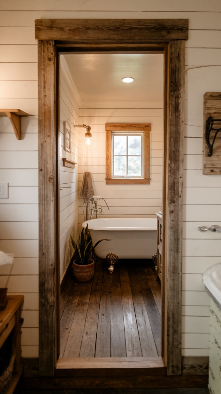 Cozy Barn-Style Escape with Classic Farmhouse Tub