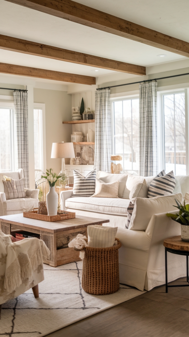 Cozy Transitional Space with Layered Textures