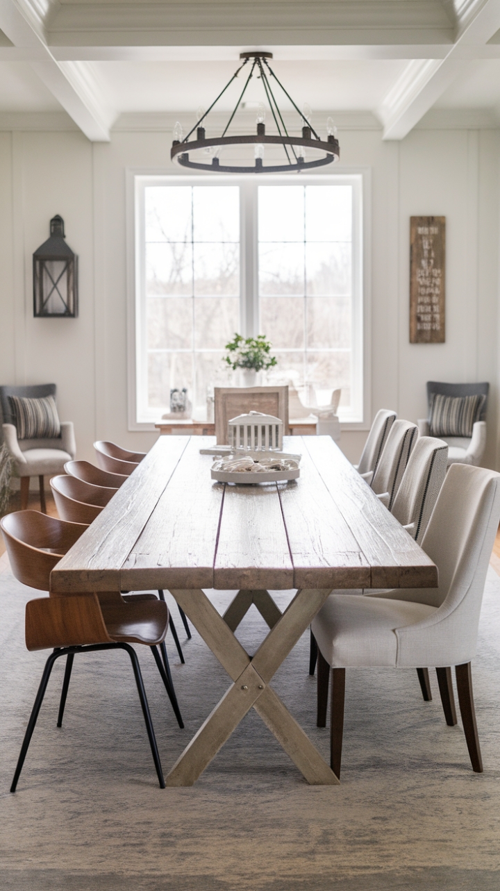 Warm Modern Farmhouse Dining Room