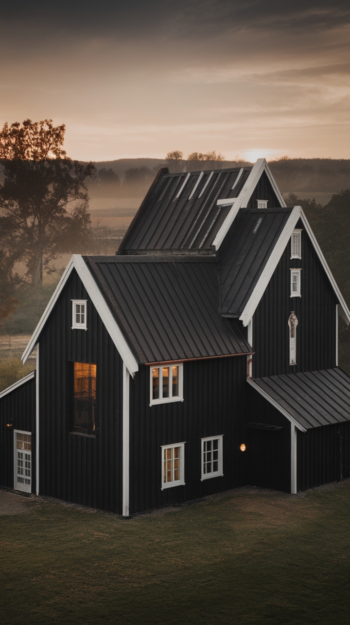 Rustic Charm Meets Contemporary Edge in a Black and White Masterpiece