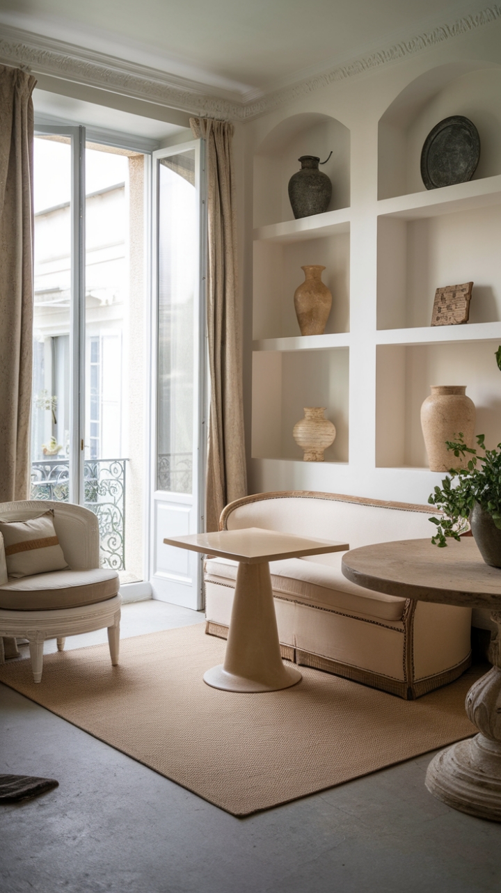 French Countryside Serenity: Rustic Elegance in Neutral Tones