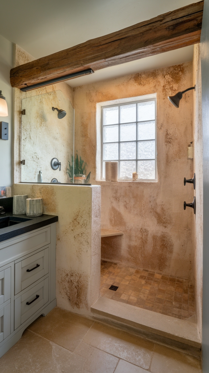 Rustic Charm Meets Modern Luxury in Farmhouse Bathroom