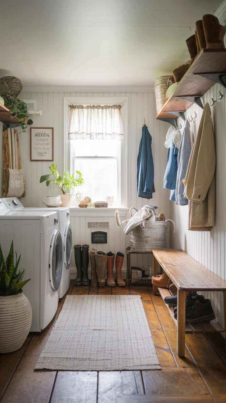 Rustic Elegance: A Utility Space That Feels Like Home