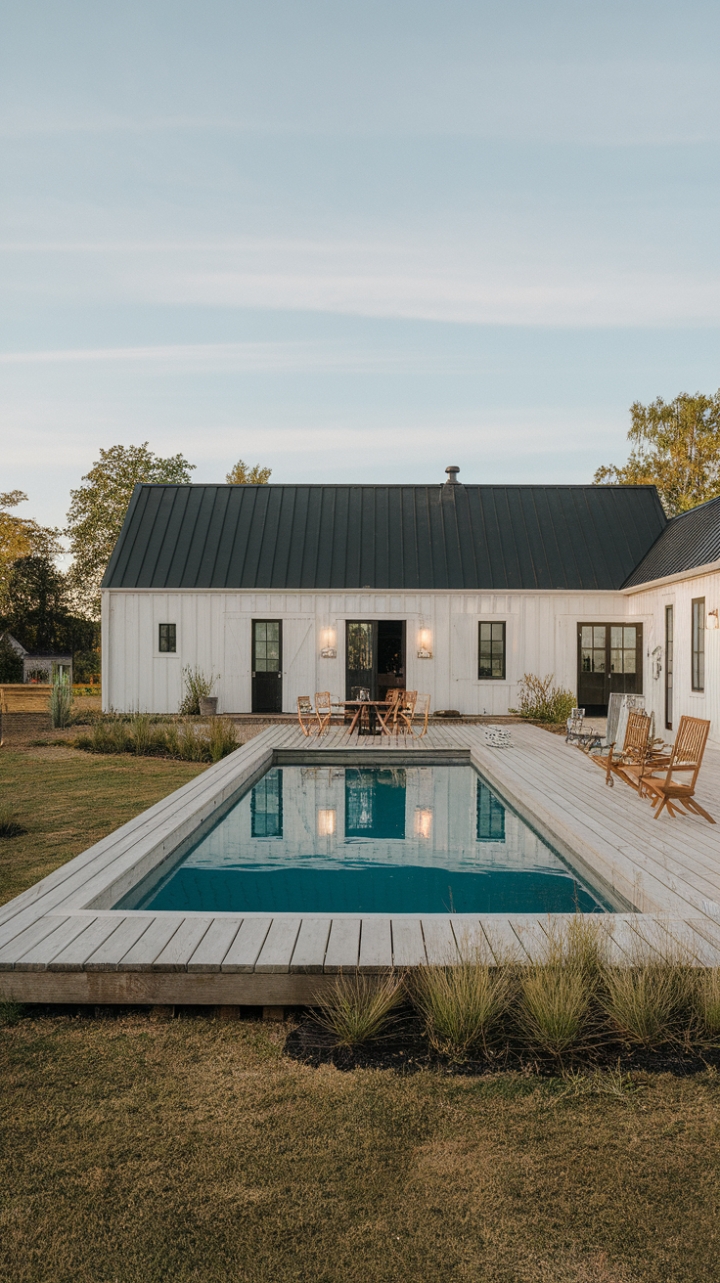 Tranquil Modern Farmhouse Backyard Retreat