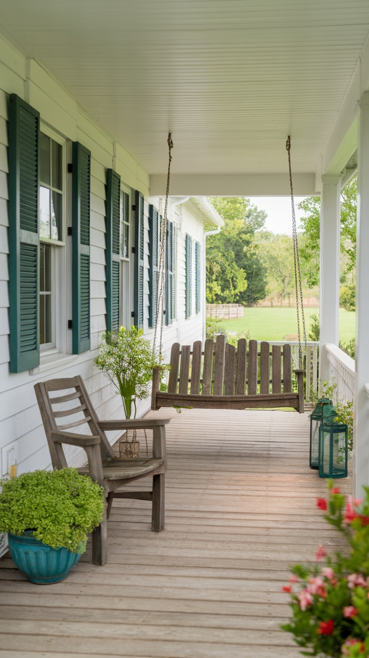 Serene Farmhouse Porch Retreat