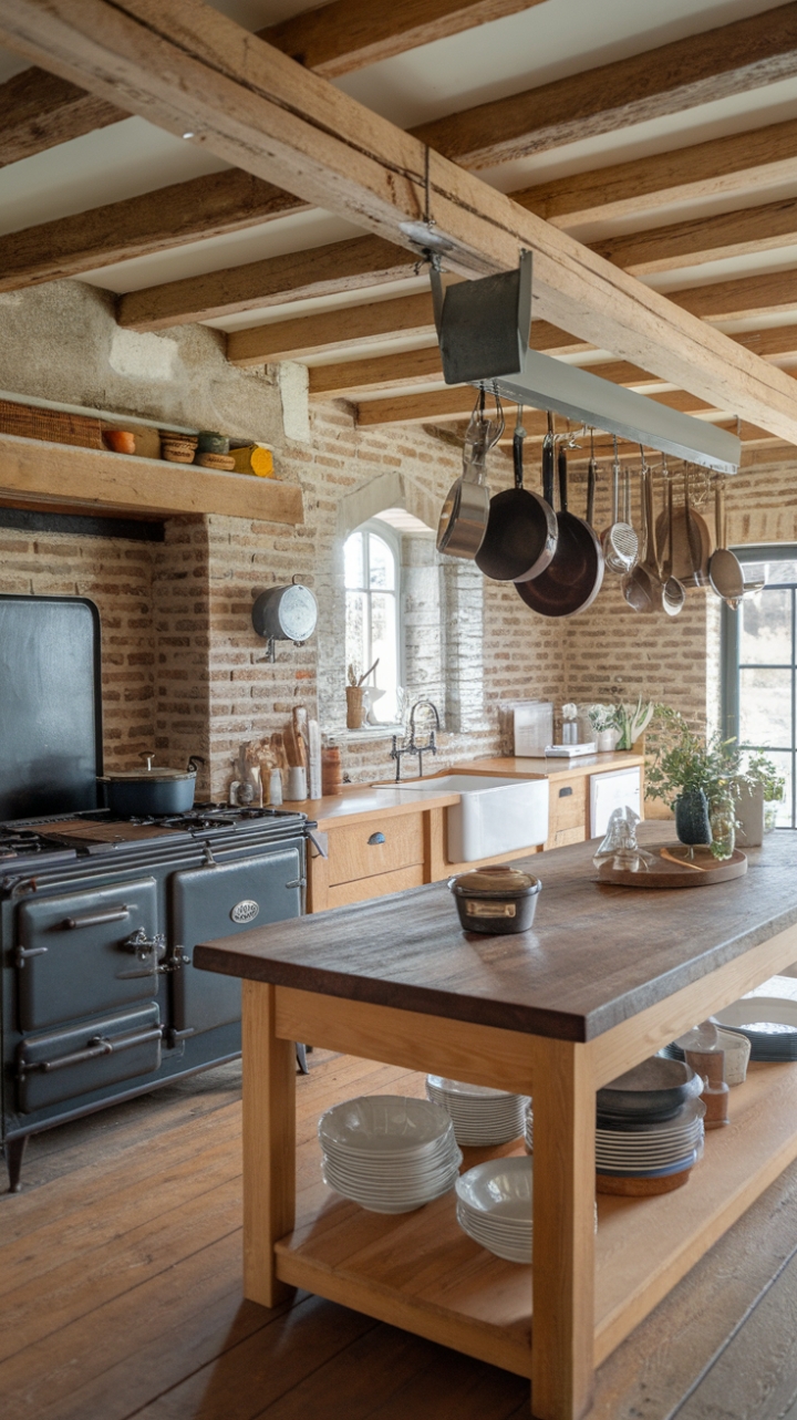 Cozy Elegance: Rustic Details and Vintage Touches in the Kitchen
