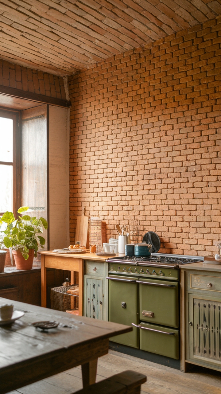 Rustic Charm: A Kitchen Filled with Warmth and History
