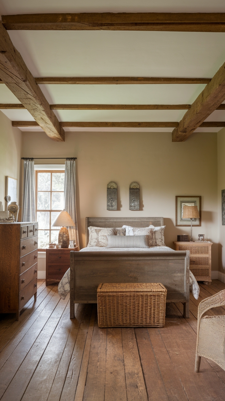 Rustic Elegance: A Serene Country Bedroom Retreat