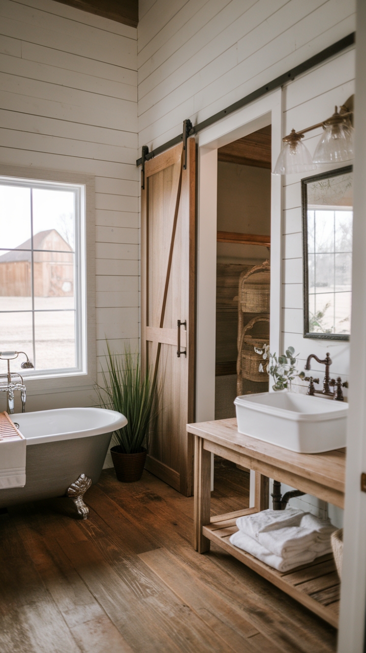 Charming Modern Farmhouse Bathroom Retreat