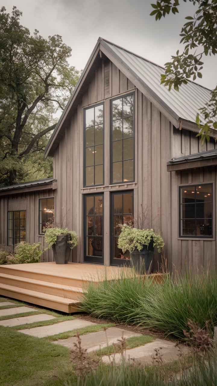 A Warm Blend of Rustic and Contemporary Styles in a Modern Farmhouse