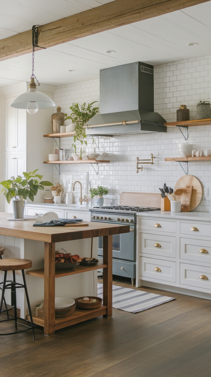 Rustic Charm Meets Modern Elegance in a Farmhouse Kitchen