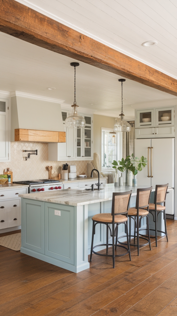Rustic Charm Meets Modern Elegance in Farmhouse Kitchen