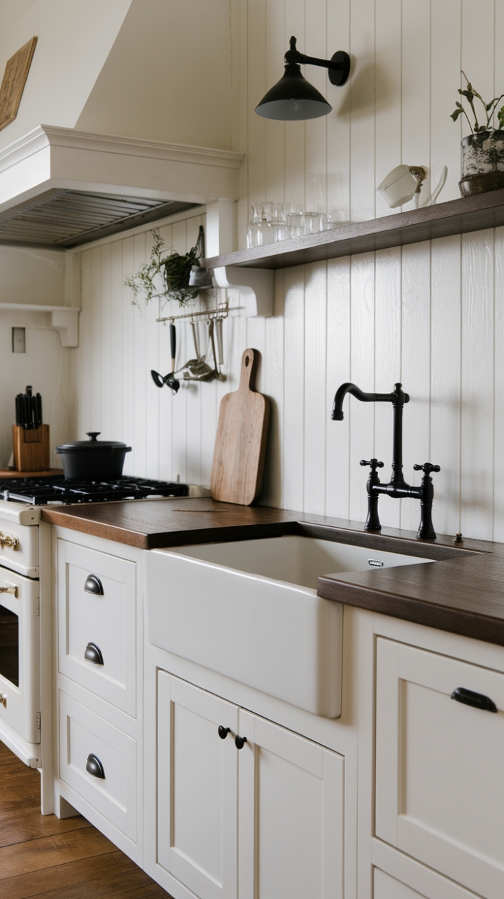 Charming Modern Farmhouse Kitchen with Rustic Elegance
